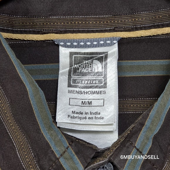 The North Face‎ Men's M Button Up Hiking Outdoor Long Sleeve Shirt Cotton - Picture 2 of 13